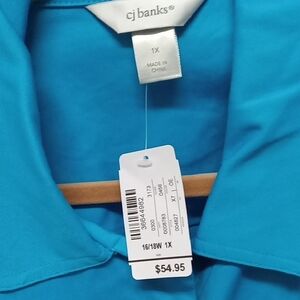 CJ Banks Vibrant Blue Top 1X